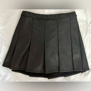 Abercrombie Kids Black Pleated Skater Mini Skirt